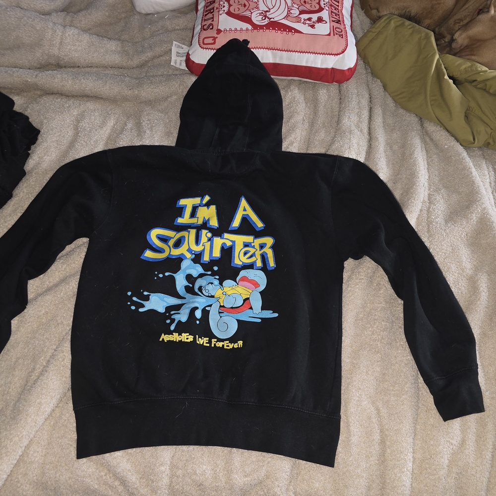 Black Unisex Hoodie with Graphic Print